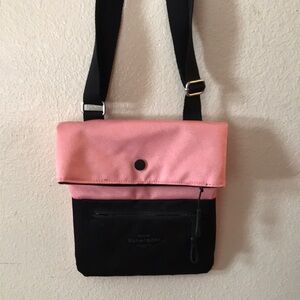 Sherpani Pink and Black Fold-Over Crossbody Bag